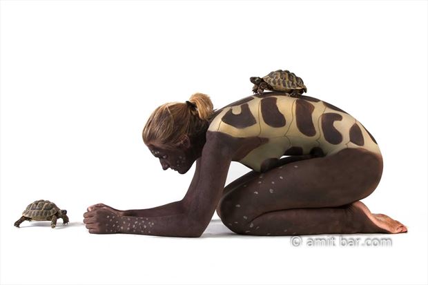 the tortoises i body painting artwork by photographer bodypainter