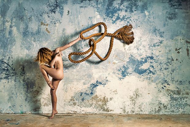 the wall artistic nude photo by model riley jade