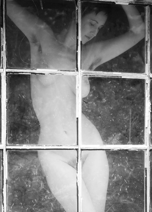 the window pane artistic nude photo by photographer crystallynn