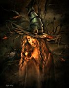 the witches spell fantasy artwork by artist gayle berry