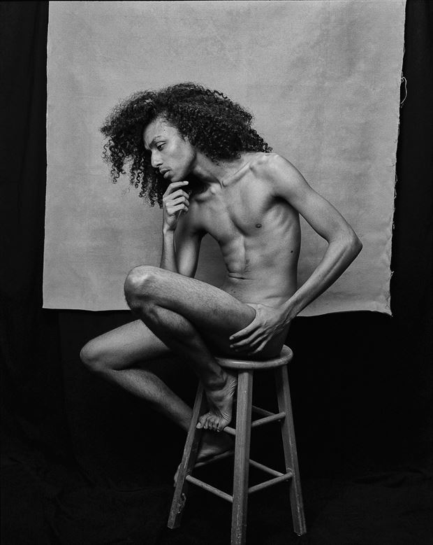 thinking man implied nude photo by artist marc anthony