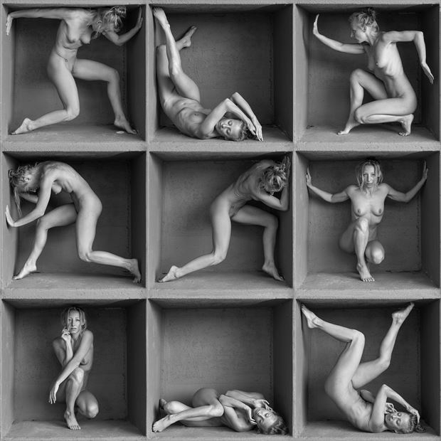 three by three artistic nude photo by photographer stephen wong