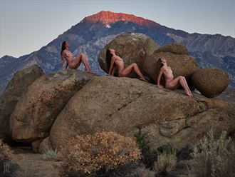 three venuses and alpine glow artistic nude photo by photographer james landon johnson
