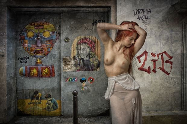 three women in paris artistic nude photo by photographer tom gore