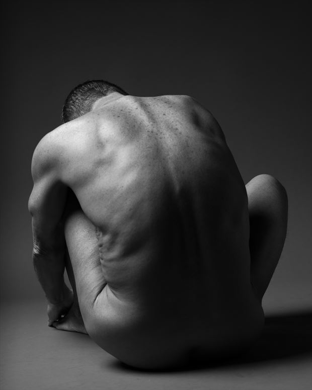 tim seated artistic nude photo by photographer david clifton strawn