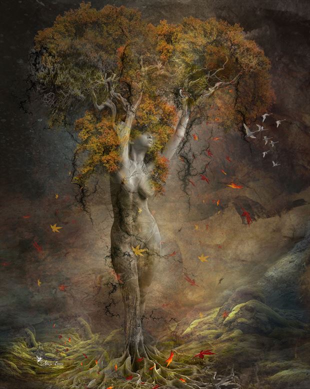 tree of eternity artistic nude artwork by artist digital desires