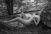 tree trunk for a pillow artistic nude photo by model lillia keane