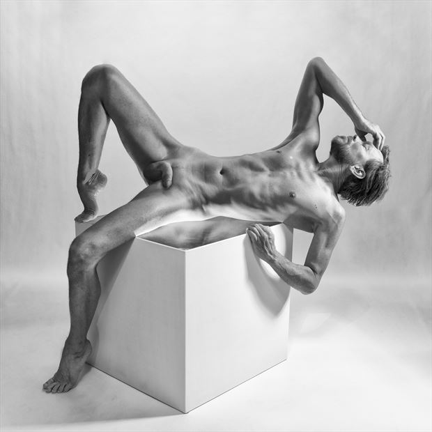 triangles and cube artistic nude photo by model robert p