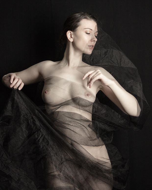 tulle and figure artistic nude photo by photographer lightworkx