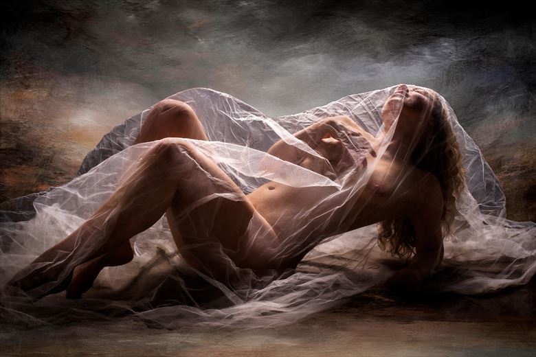 tulle artistic nude artwork by photographer fischer fine art