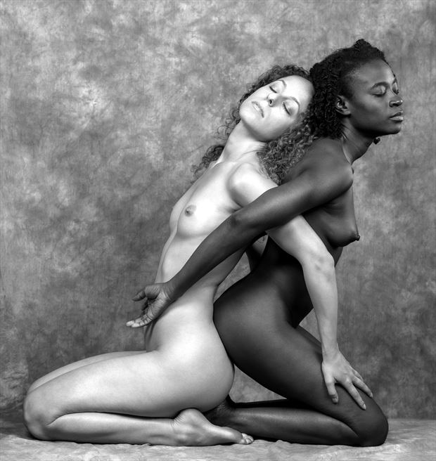 two together back to back artistic nude photo by photographer gpstack