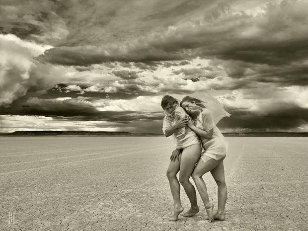 unsettled weather on the alvord playa artistic nude photo by photographer james landon johnson