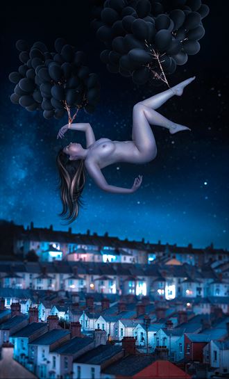 up up and away artistic nude artwork by photographer ian athersych