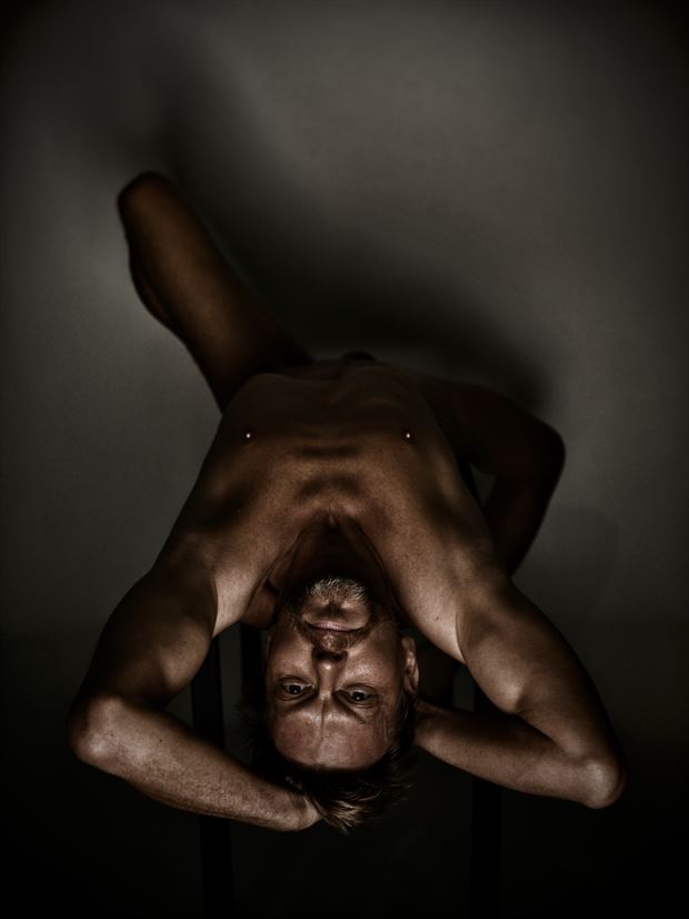 upside down artistic nude photo by model robert p