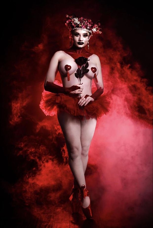 valentines ballet shoot lingerie photo by model anastasia maye 