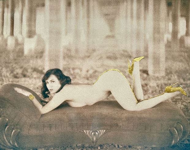 valerie shade in gold artistic nude photo by photographer iggybug