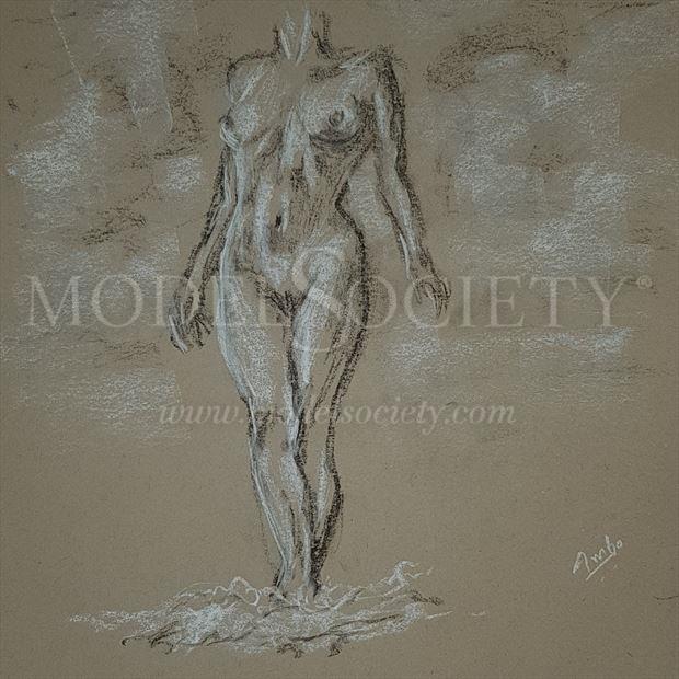 venus and the sea artistic nude artwork by artist portraitman80