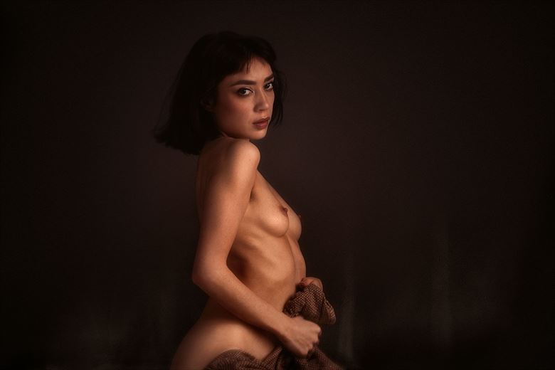 venus rises from the lava pit artistic nude photo by model rebeccatun