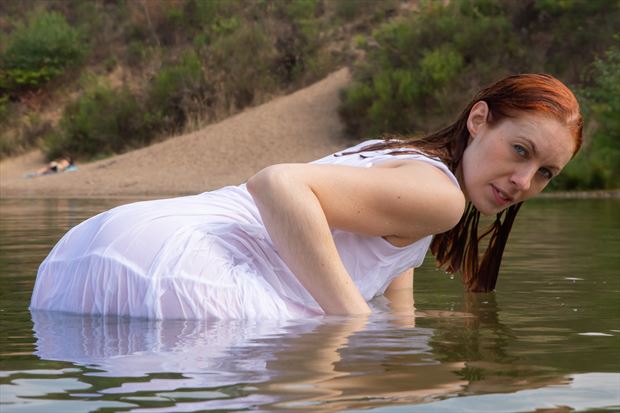 vicky in a lake erotic photo by photographer looking_eye