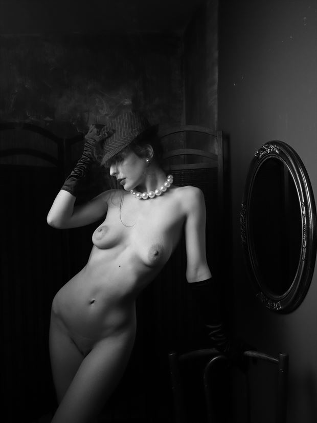 vintage style sensual photo by model negrea elena
