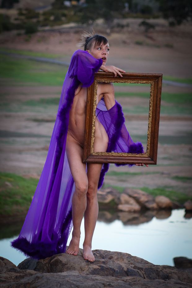 violet frame artistic nude photo by model leela violet