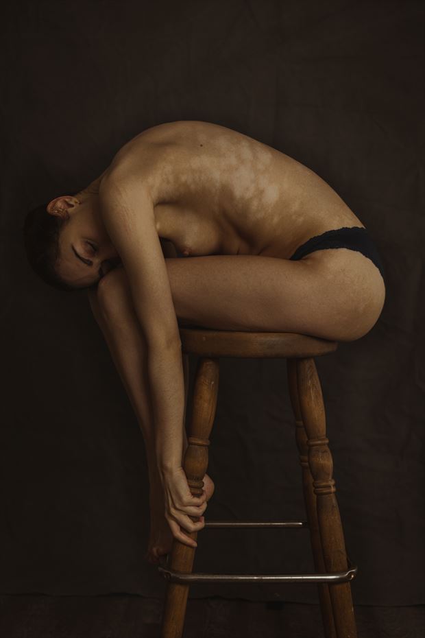 vitiligo artistic nude photo by model jayde on film