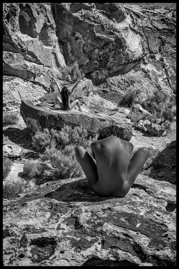 waiting for a sign artistic nude photo by photographer philip turner