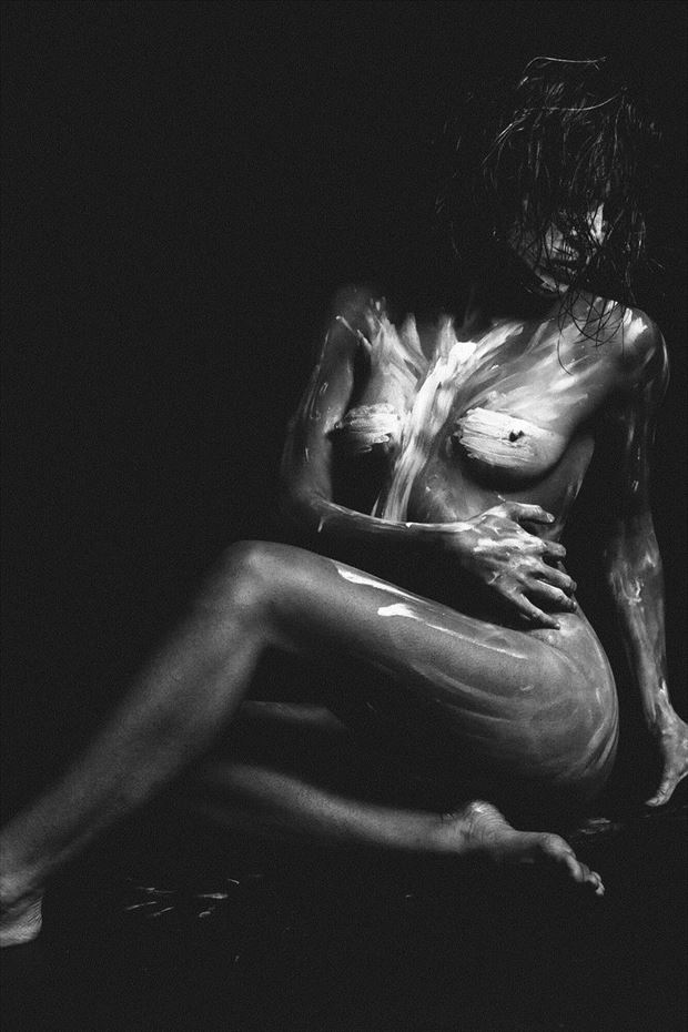 war paint artistic nude photo by model crystal wings
