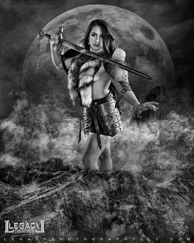 warrior rising from smoke and ashes surreal photo by photographer legacyphotographyllc