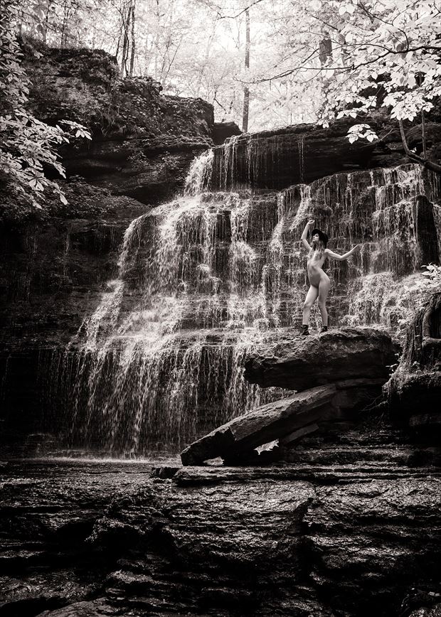 waterfall artistic nude photo by photographer blueshadowstn