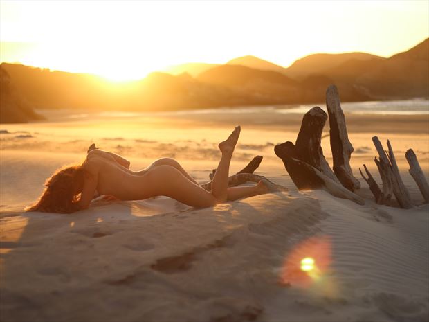 wharariki beach artistic nude photo by model lucyartmodel