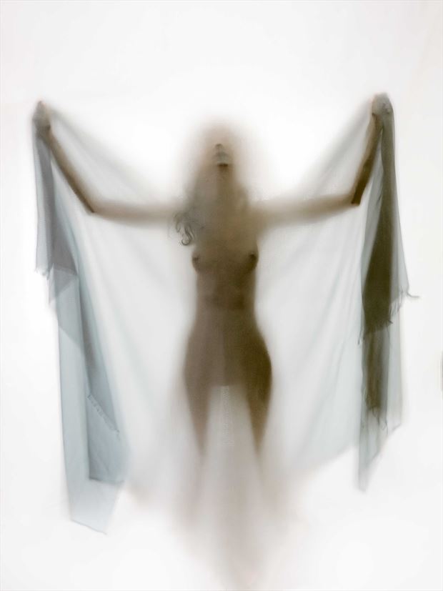white moth artistic nude photo by photographer yevette hendler