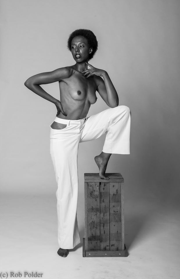 white pants artistic nude photo by model sabamodel