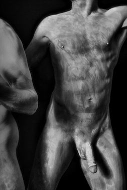 whitewash artistic nude photo by model avid light