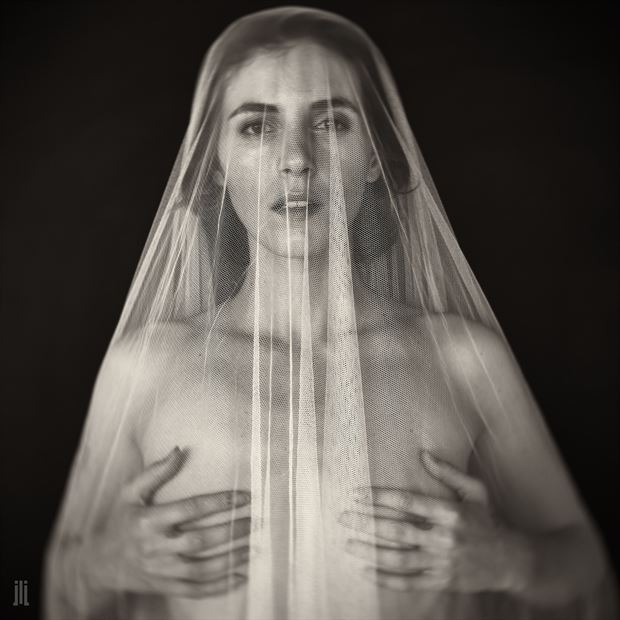whitney veiled implied nude photo by photographer james landon johnson