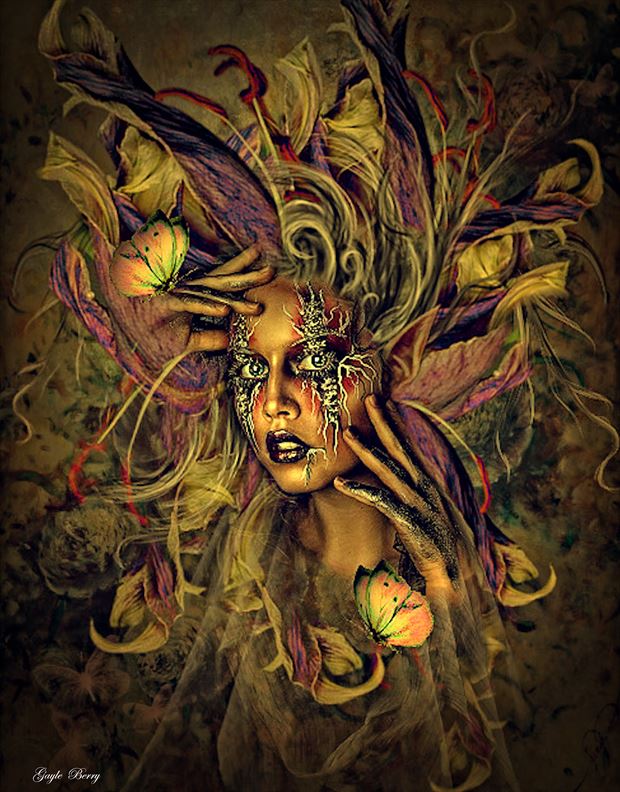 wilted flowers surreal artwork by artist gayle berry
