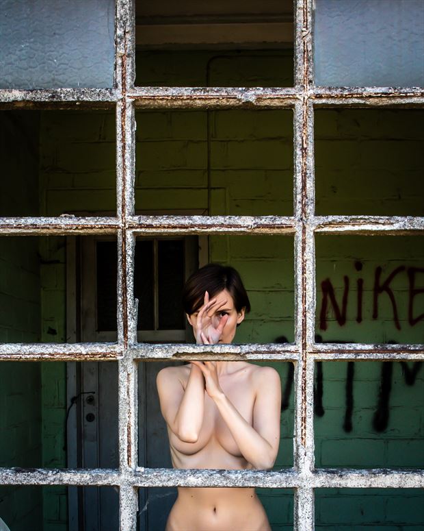 window in belgium artistic nude photo by photographer bob j