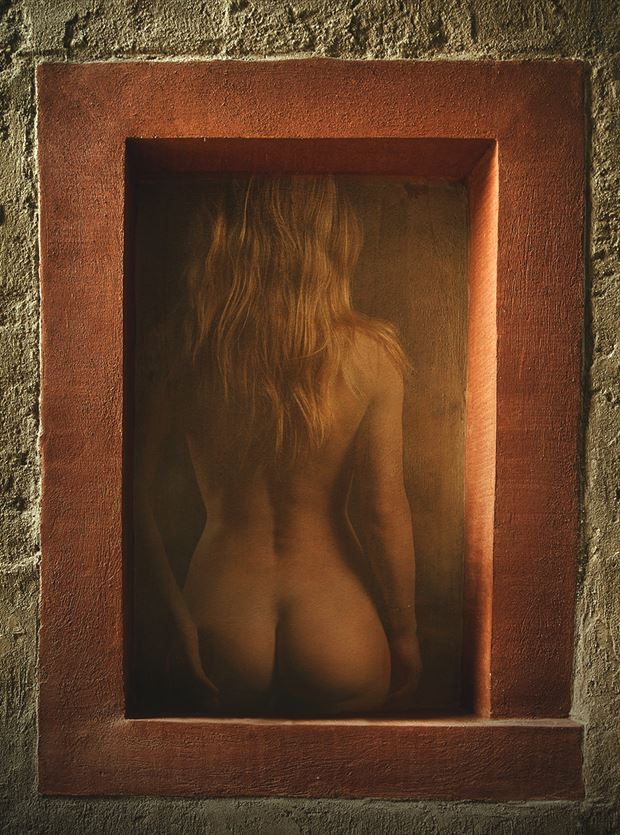 window painting artistic nude artwork by photographer dieter kaupp