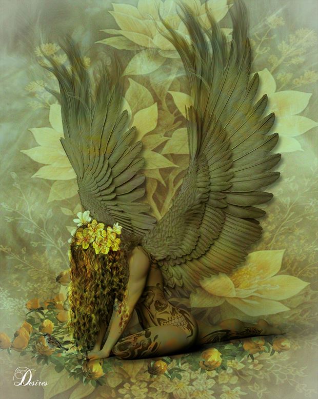 wonder wings artistic nude artwork by artist digital desires