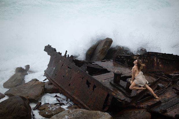 wrecked nature photo by model riley jade