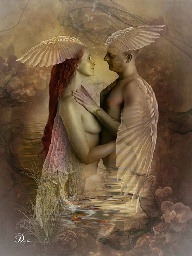 xaina fairy the love connections series two hearts artistic nude artwork by artist digital desires