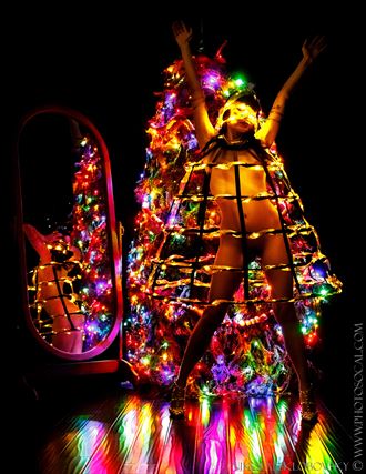 xmas lights galore artistic nude photo by photographer darth slr