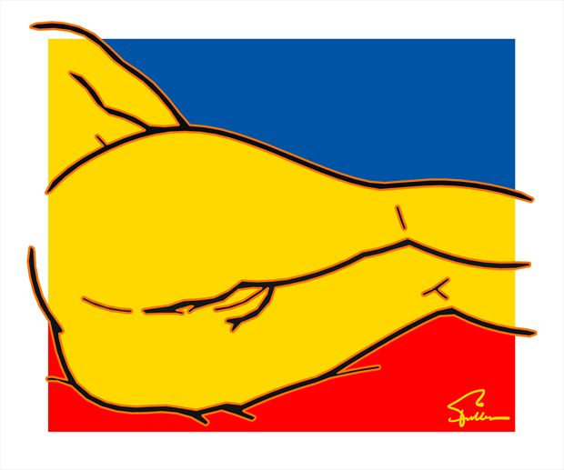 yellow anna artistic nude artwork by artist van evan fuller