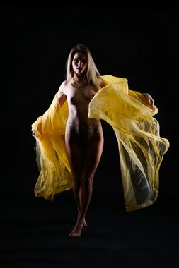 yellow wings artistic nude photo by model dorola visual artist