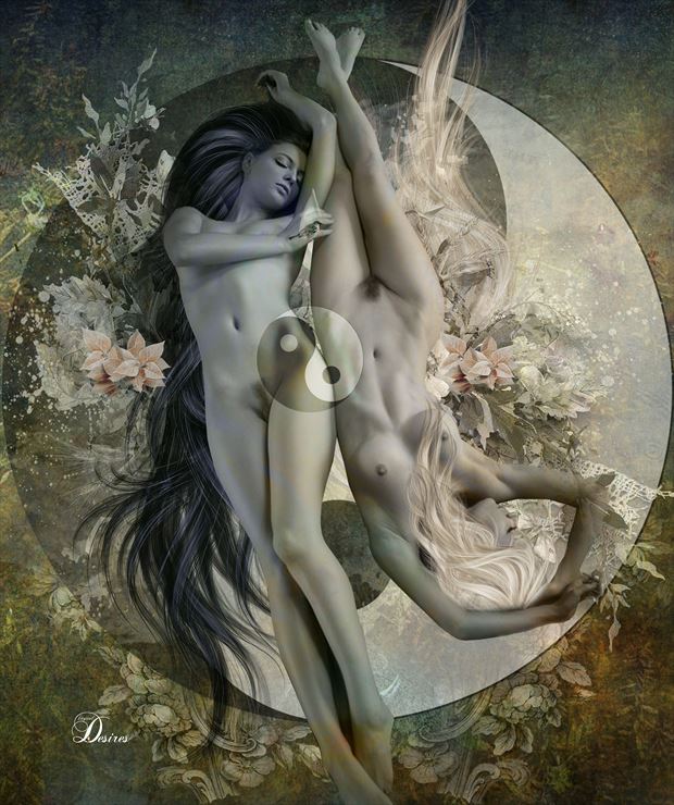 yin yang erotic artwork by artist digital desires