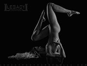 yoga bicycle in shadow artistic nude photo by photographer legacyphotographyllc