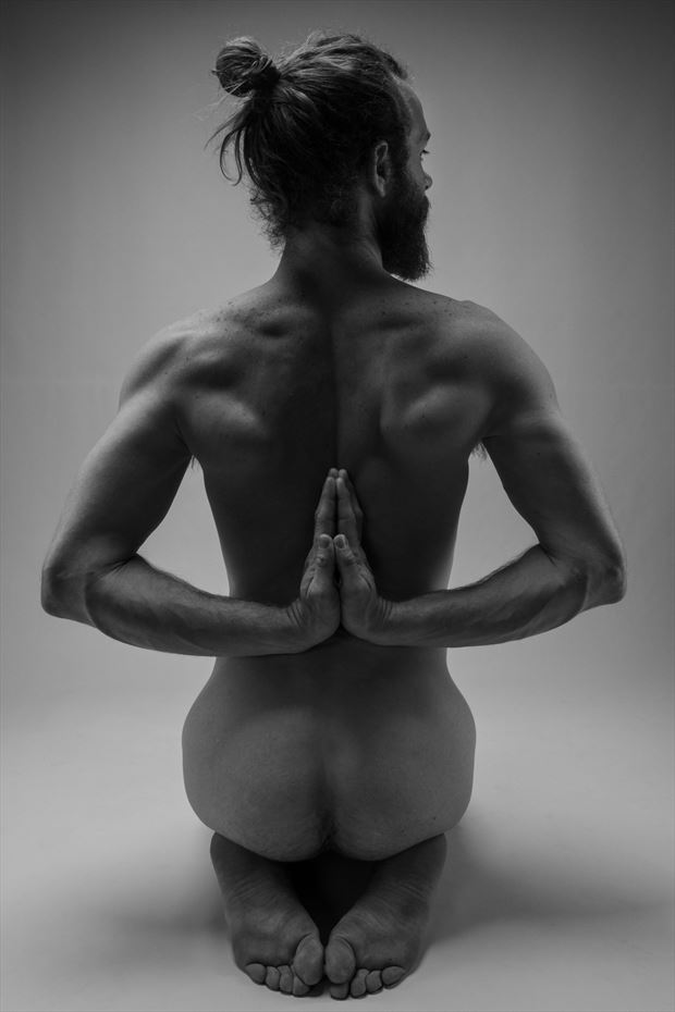 yoga nude self portrait artistic nude photo by model benjamin hull