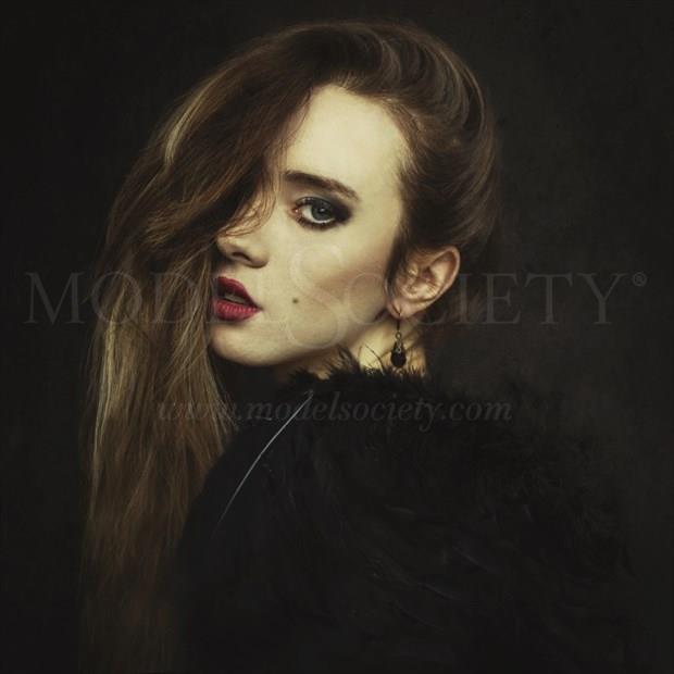 Dark Lady Vintage Style Photo print by Photographer Marcin Laskarzewski