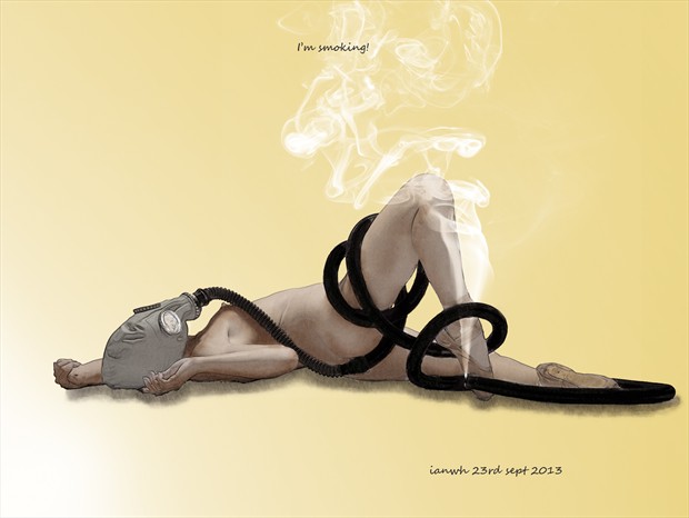 I am smokin Artistic Nude Artwork print by Artist ianwh
