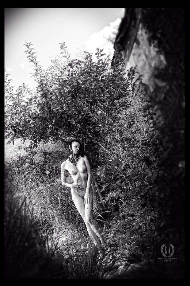 Kajira in the Garden Artistic Nude Photo print by Photographer G A Photography